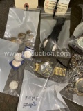 BOX W/ JEWERLY, COINS, AND WATCHES