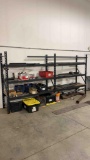 Shelving Unit with Valves and Misc Metal