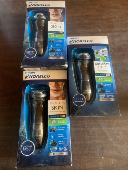 3- Norelco Shavers