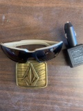 Belt Buckle / Tester and Sunglasses