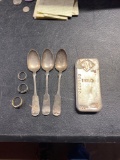 Silver Ingot and Spoons