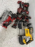 Milwaukee and Dewalt tools