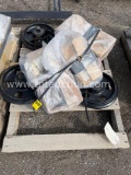Pallet w/ outrigger pad and misc.
