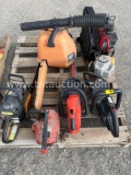 Pallet w/ saws and blower