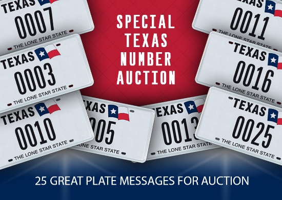 Special Texas Number Auction Feb-Mar 2022