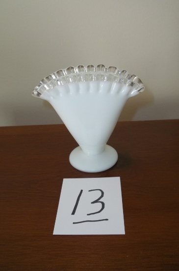 Small Fenton Milk Glass Vase