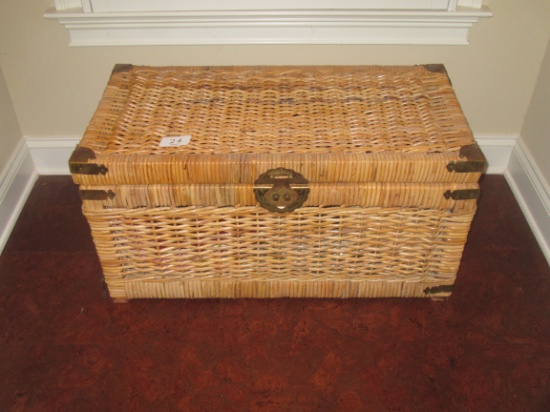 Decorative Wicker Trunk.