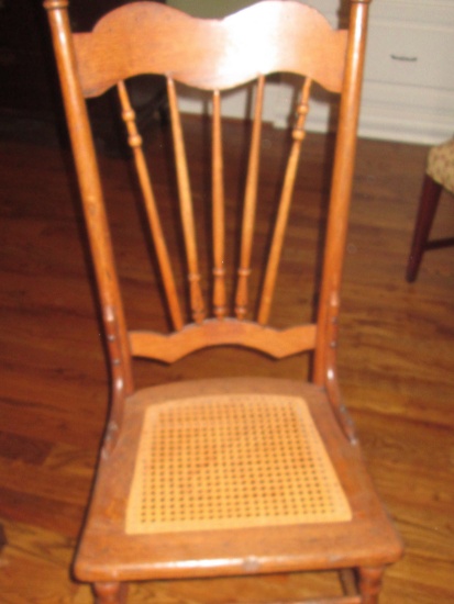 Vintage Cane Seat Side Chair