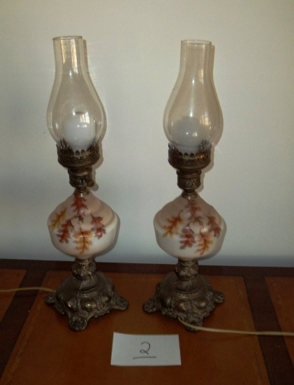 Pair Of Vintage Side Table Lamps.