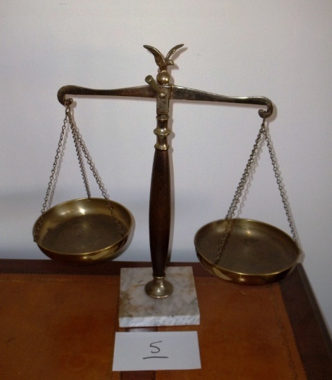 Vintage Scales Of Justice Display Piece.