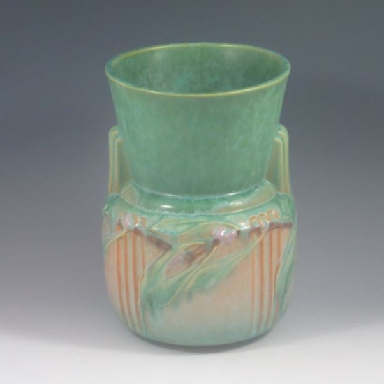 Roseville Green Laurel Vase - Mint w/ Label