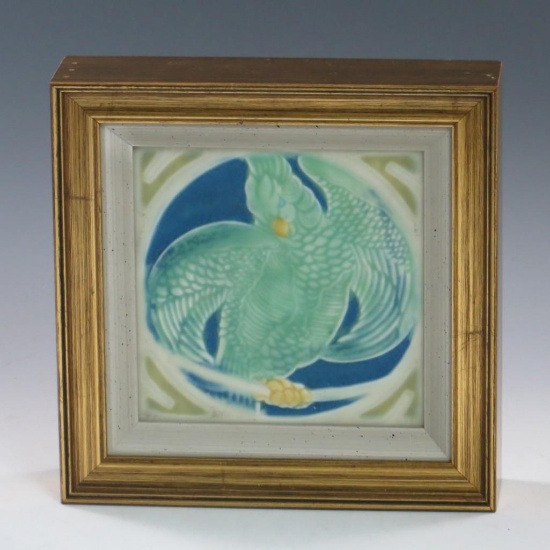 Rookwood Framed Bird Tile - Mint