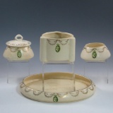 Roseville Creamware Medallion Group Lot (4)