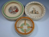 Roseville & Weller Baby Plates (3)