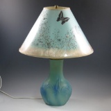 Van Briggle Lamp w/ Factory Shade - Mint