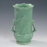Roseville Crystal Green Handled Vase - Mint