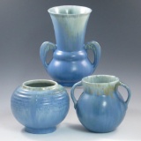 Roseville Tourmaline Vases (3)
