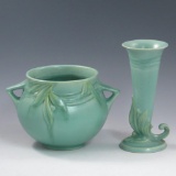 Roseville Velmoss Vases (2)