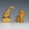 Rookwood Golden Paperweights (2)