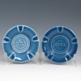 Rookwood 1947 Boss Advertising Ashtrays (2) - Exc