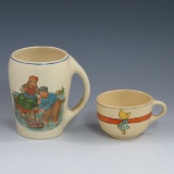 Roseville Creamware Cups (2)