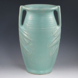 McCoy Pottery Turquoise Handled Vase