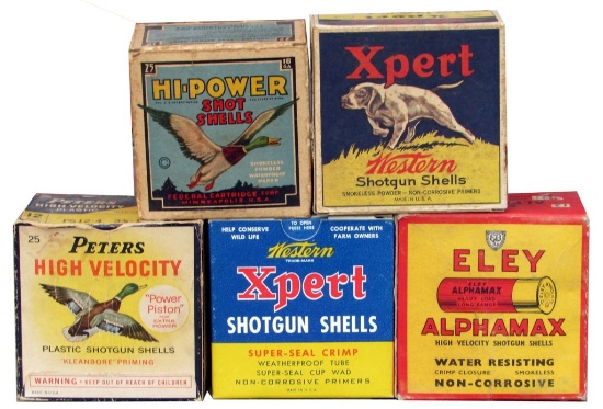 VINTAGE SHOTGUN SHELL BOXES