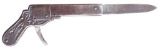 OMEGA D. PERES SOLINGEN, GERMANY FIGURAL GUN SWITCHBLADE KNIFE