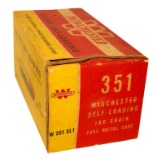 AMMO - .351 WINCHESTER SELF-LOADING - 1 BOX, 50 ROUNDS