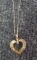 LADIES 14KT YELLOW GOLD HEART SHAPED PENDANT