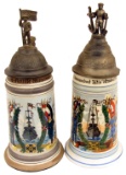 GERMAN WWI NAVAL REGIMENTAL LITHOPANE STEINS