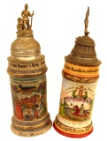 GERMAN WWI ARMY & CALVARY REGIMENTAL STEINS