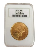 US $20 1904 LIBERTY HEAD GOLD COIN