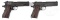 *LOT OF TWO ITHACA GUN COMPANY 1911 A-1 CAL.