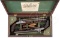 CASED PAIR OF JOSEPH MANTON PERCUSSION DUELING PISTOLS CONVERTED