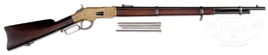 EXTRAORDINARILY RARE L.D. NIMSCHKE ENGRAVED WINCHESTER MODEL 1866 LEVER