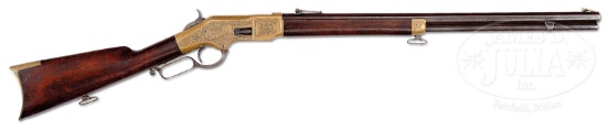 RARE L.D. NIMSCHKE ENGRAVED WINCHESTER MODEL 1866 LEVER ACTION