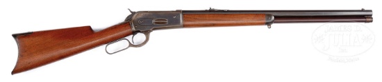 *1886 WINCHESTER 45-70 OCTAGON RIFLE WITH FACTORY LETTER.