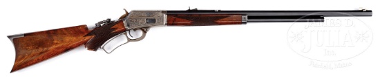 RARE DELUXE ENGRAVED MARLIN MODEL 1889 LEVER ACTION RIFLE.