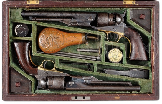 CASED PAIR OF COLT 1860 ARMY REVOLVERS.