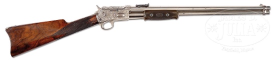 EXTREMELY RARE ENGRAVED AND NICKEL PLATED COLT MEDIUM FRAME