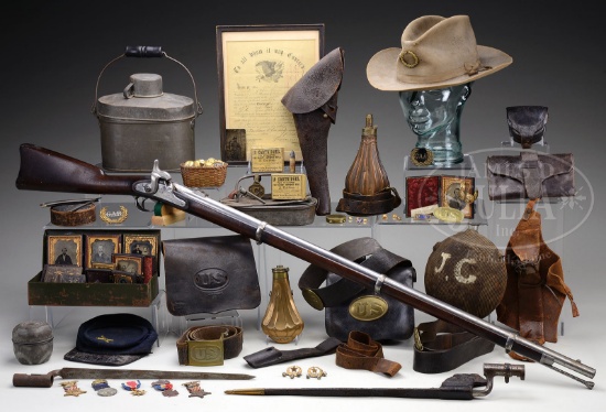 FINE ARCHIVE OF CIVIL WAR AND RELATED MEMORABILIA OF