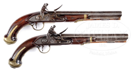 LAST PAIR OF U.S. MODEL 1805 HARPERS FERRY PISTOL,
