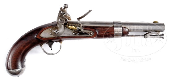 EXTREMELY FINE MODEL 1836 U.S. MARTIAL FLINTLOCK PISTOL.