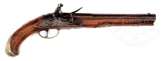FINE 18TH CENTURY FLINTLOCK EUROPEAN PISTOL.