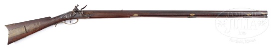 FLINTLOCK SMOOTH RIFLE SIGNED W. ALLEN, SUTTON, MASSACHUSETTS.