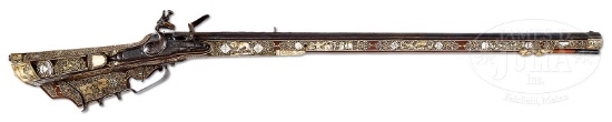 MAGNIFICENT CIRCA 1720 SILESIAN FLINTLOCK RIFLE MADE IN THE