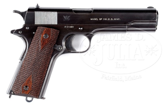 *SCARCE SPRINGFIELD ARMORY MODEL 1911 SEMI-AUTO MILITARY PISTOL.