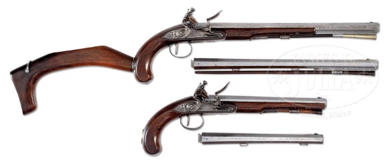 VERY FINE PAIR OF ROBERT WOGDON DUELING PISTOLS WITH