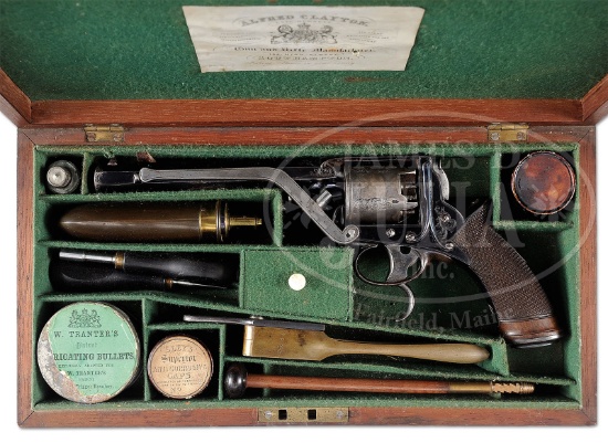 OUTSTANDING CASED AND ENGRAVED SOLID FRAME TRANTER RETAILED BY